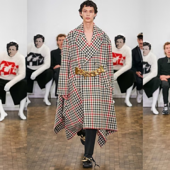 JW Anderson chain loafers mules runway 42/9 men black/gold NWT - Picture 13 of 13